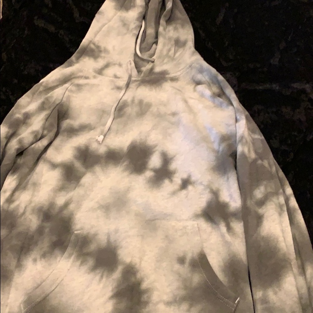 Forest green tie dye hoodie